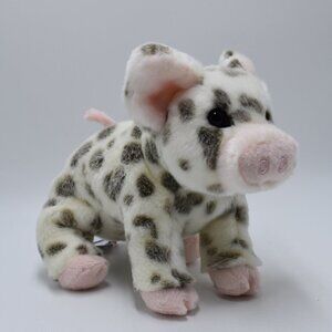 Douglas Plush Leroy Black Spotted Pig Plush Stuffed Animal with Tag 7"